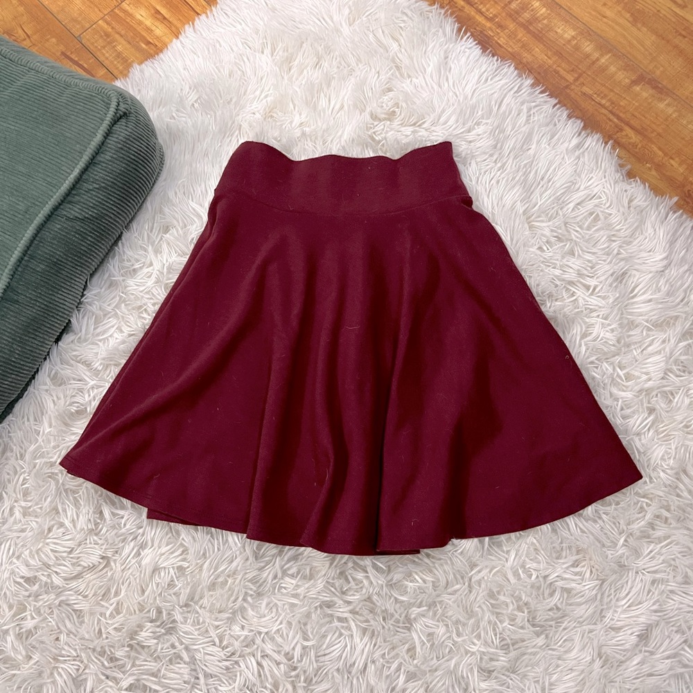 Maroon skater skirt
